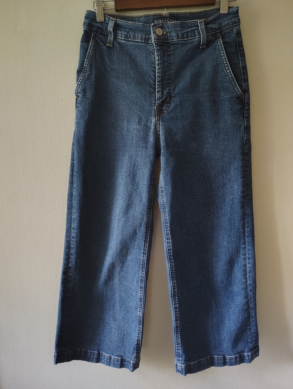 J. Crew Ankle Carpenter Jeans 27 High Rise Wide Leg Trouser Womens Crop Casual
